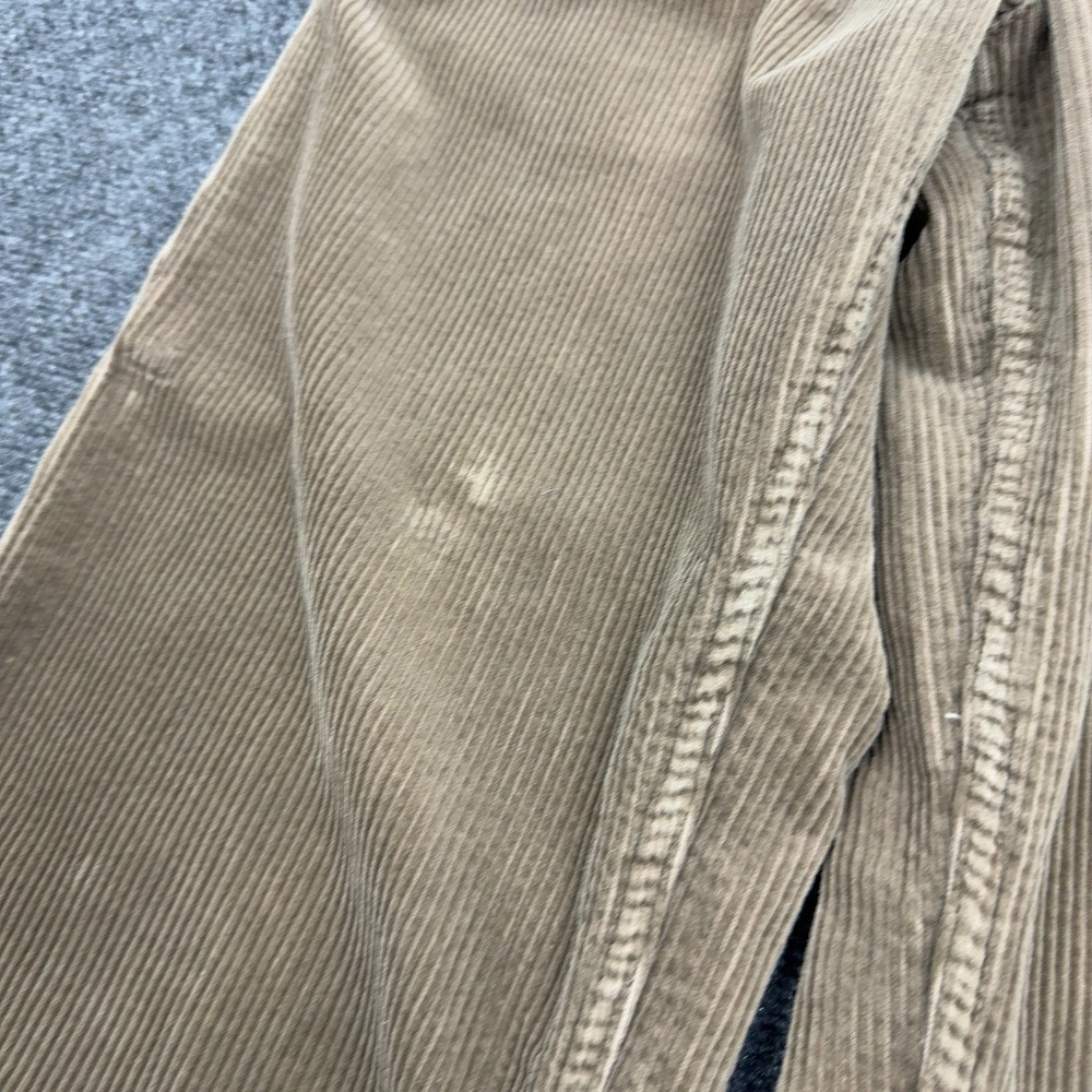 Gap Khaki Corduroy Pants Mens W31 Brown Cotton Wide Leg Workwear Vintage Style - Picture 2 of 8